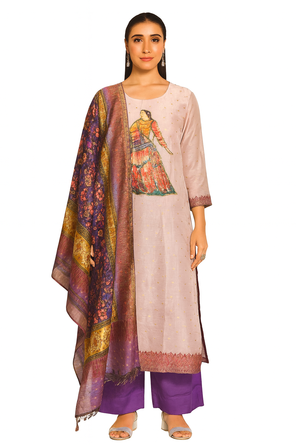 Straight cut 3-Piece set kurti