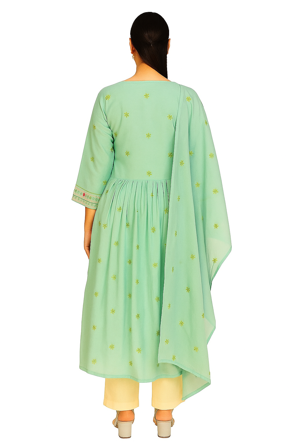 A-line 3 piece set kurti