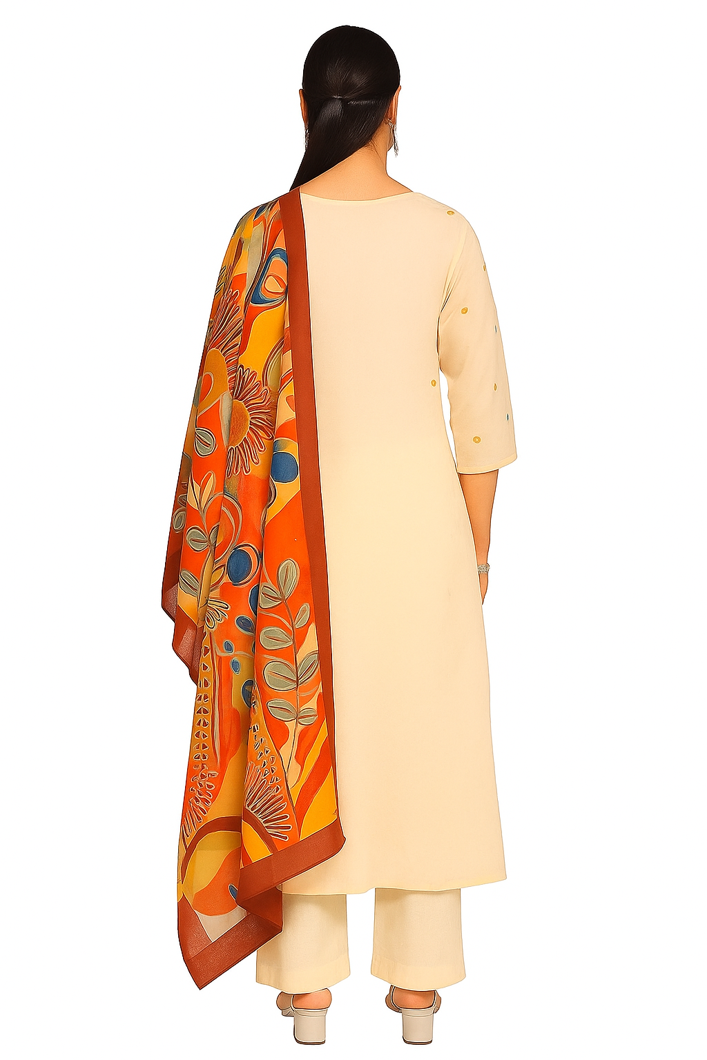 Straight cut 3-Piece Set Kurti 