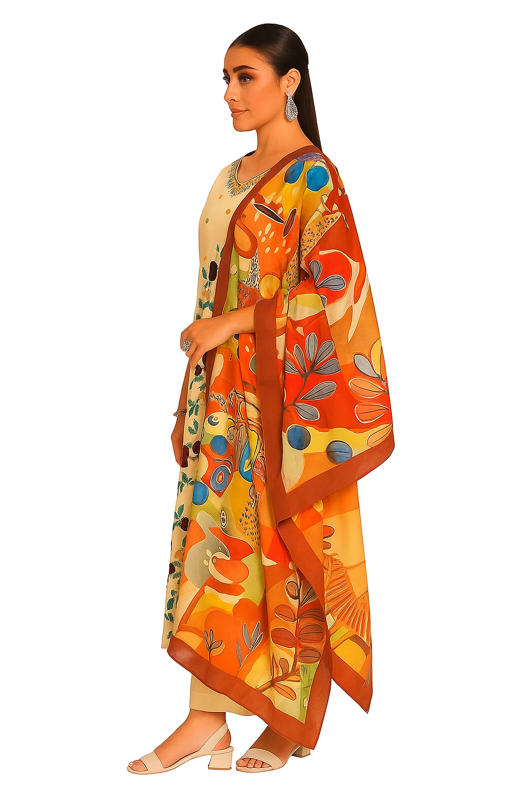 Straight cut 3-Piece Set Kurti 