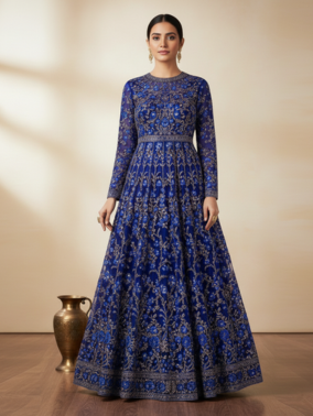 Silk Zari Anarkali